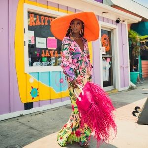 Shop Caribbean Cowgirl Skai Lotus Maxi Dress